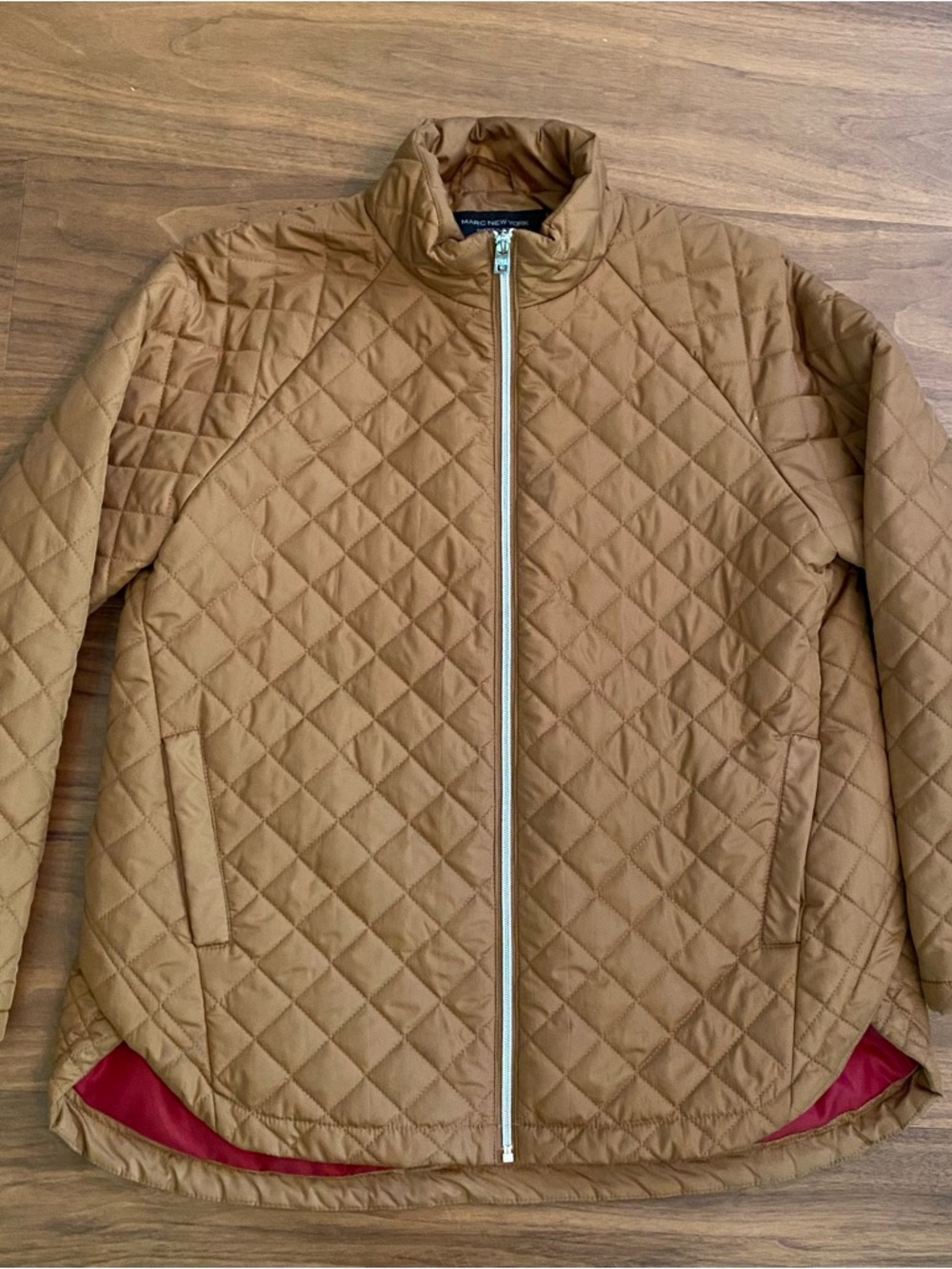 Marc New York Quilted Camel Jacket Medium Puffer Coat Womens